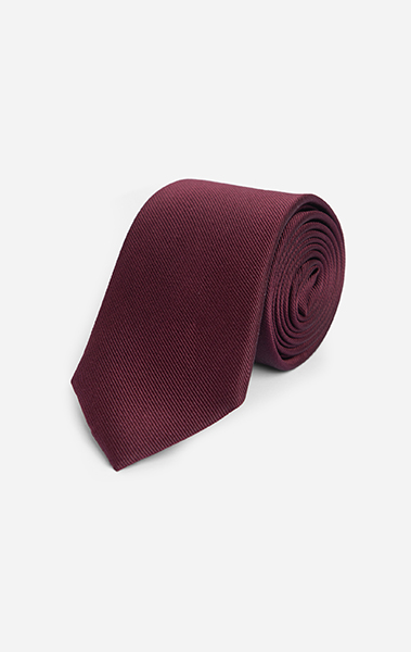 Burgundy Twill Tie